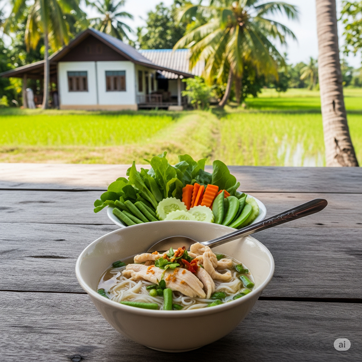 Thaimaan budjetti ruokalautanen