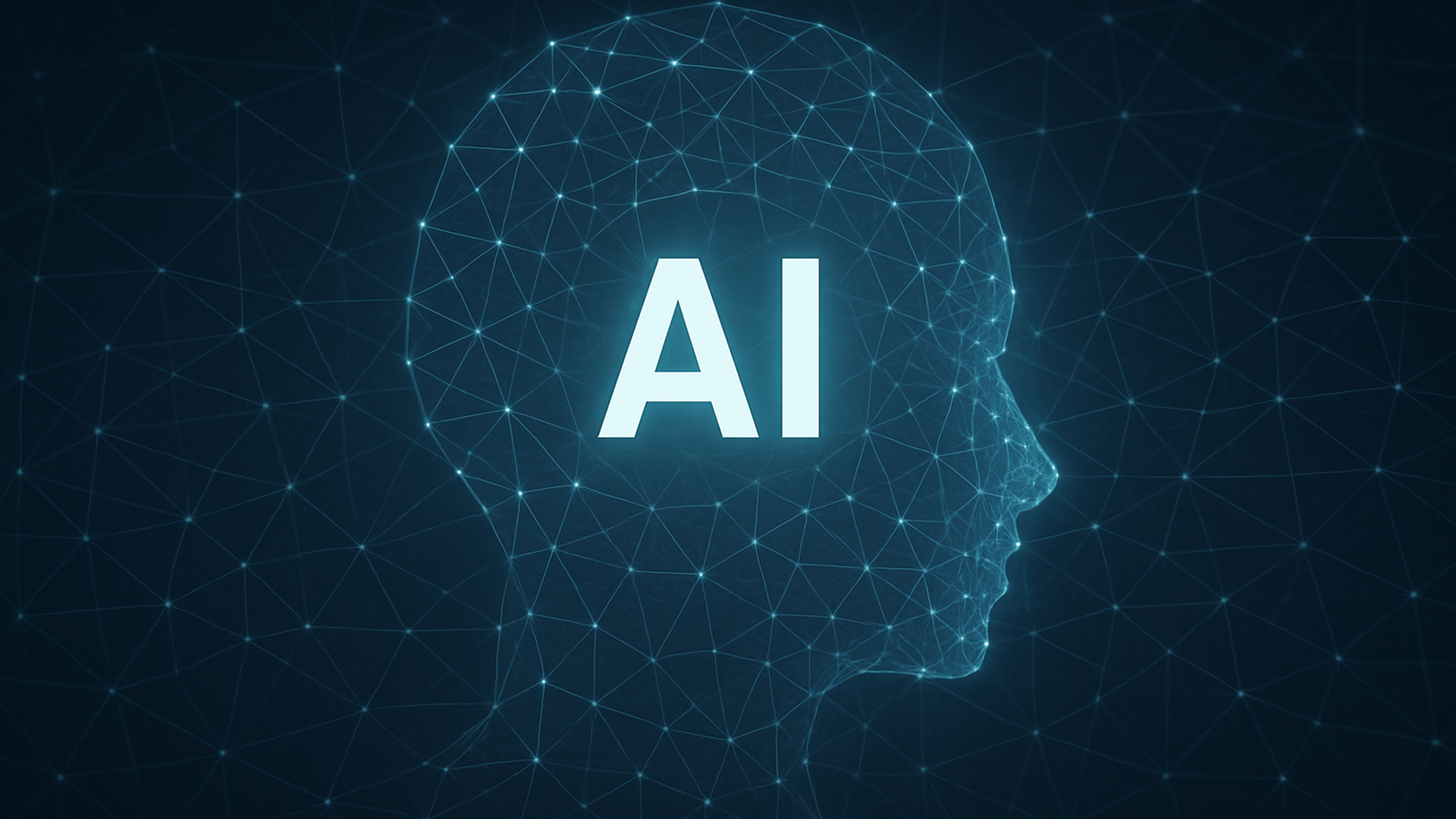 taustakuvassa on AI network ja kuvan on luonut ChatGPT