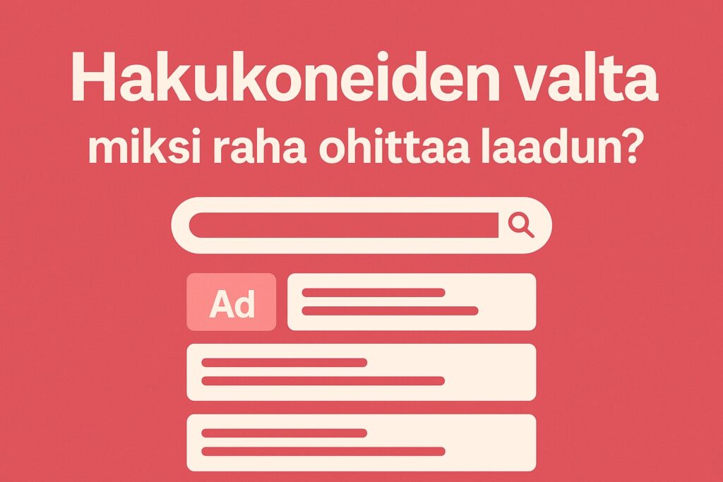 Hakukoneiden valta kirjoituksen pääkuva.
