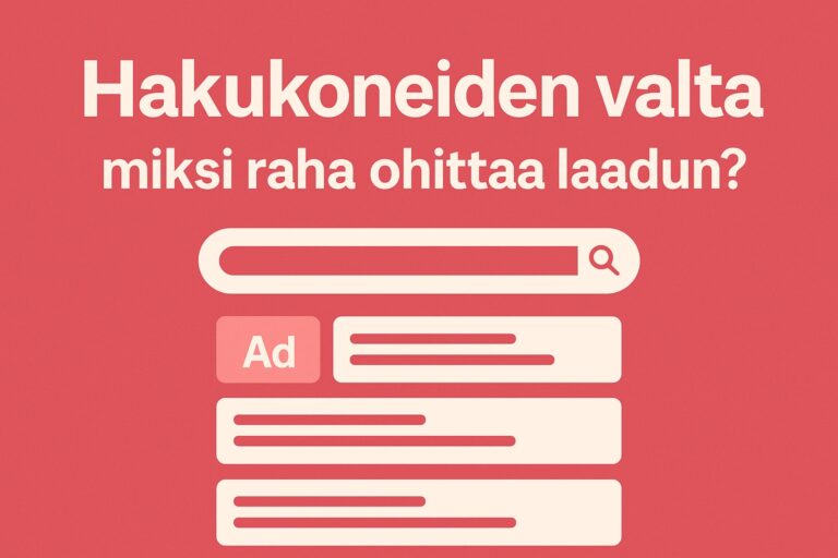 Hakukoneiden valta kirjoituksen pääkuva.