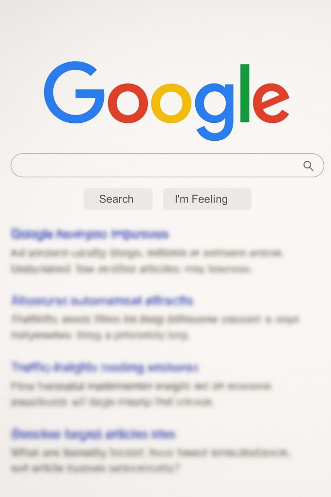 Hakukoneiden valta. Kuvassa Googlen hakusivu.