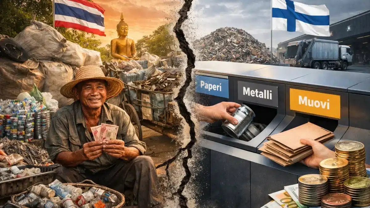 Kuva kuvaa kierrätys thaimaa vs suomi