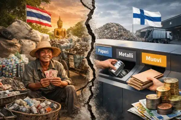 Kuva kuvaa kierrätys thaimaa vs suomi